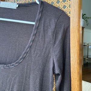 Hatch Maternity Striped Long Sleeve Maxi Dress